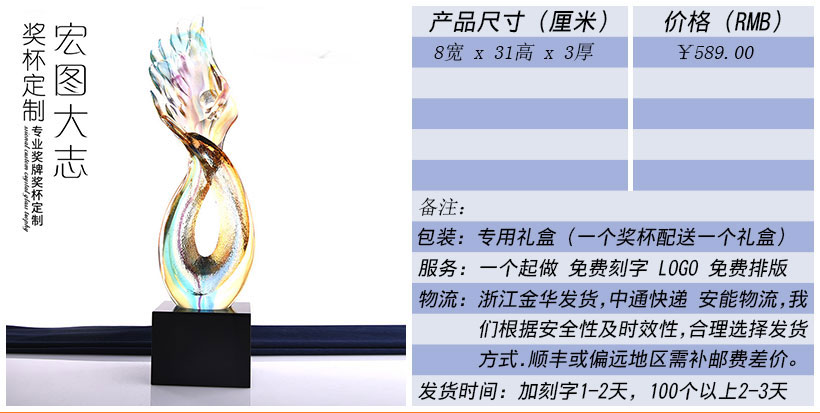现货金属树脂水晶奖杯奖牌挂牌尺寸价格合集(图154)