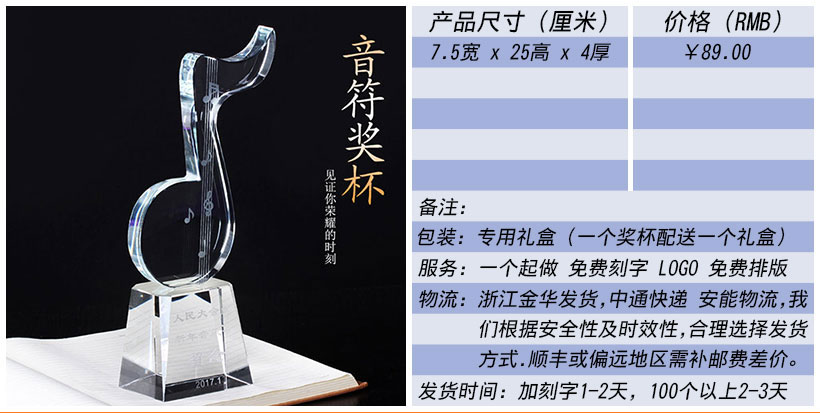 现货金属树脂水晶奖杯奖牌挂牌尺寸价格合集(图32)