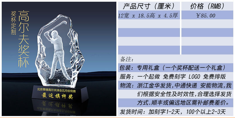 现货金属树脂水晶奖杯奖牌挂牌尺寸价格合集(图108)